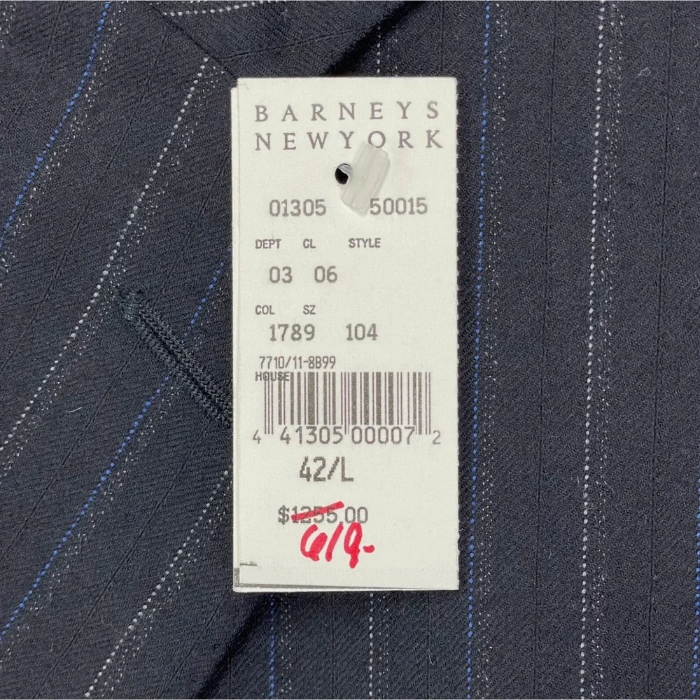 Polo Ralph Lauren Blazer Mens 42L‎ Navy Wool Pinstripe 90s 3-Button Italy $1255